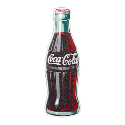A picture of a 1 oz Pure Silver Coca-Cola ® Bottle & Vending Machine Tin